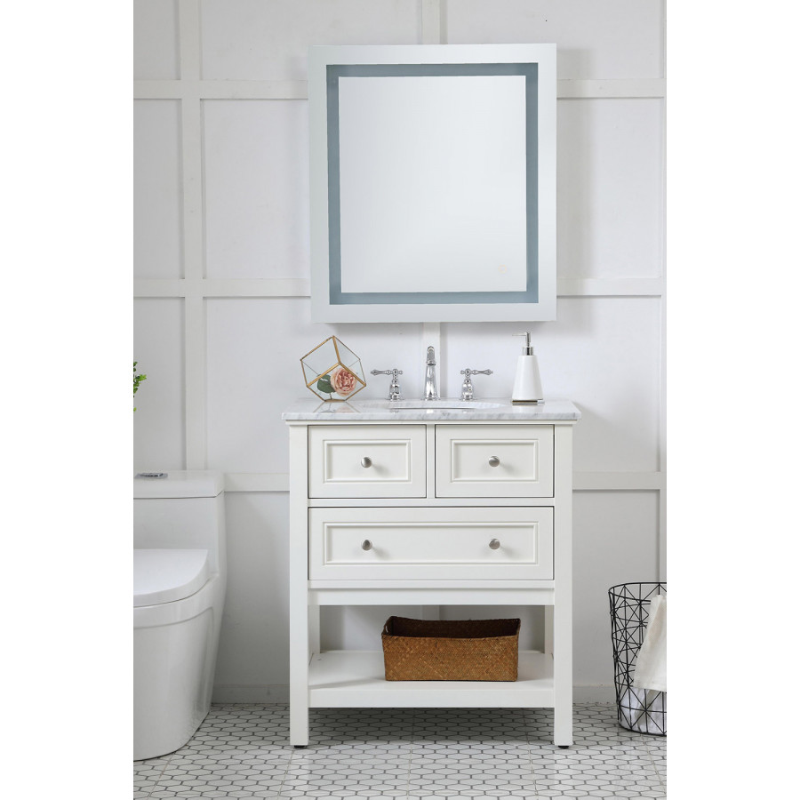 Elegant Wall Mirror - Clear, D 27", H 30" (MRE12730)