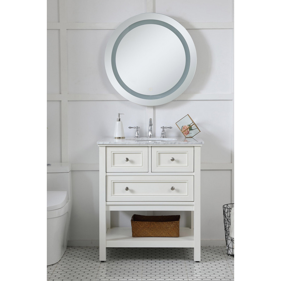 Elegant Wall Mirror - Clear, D 28", H 28" (MRE22828)