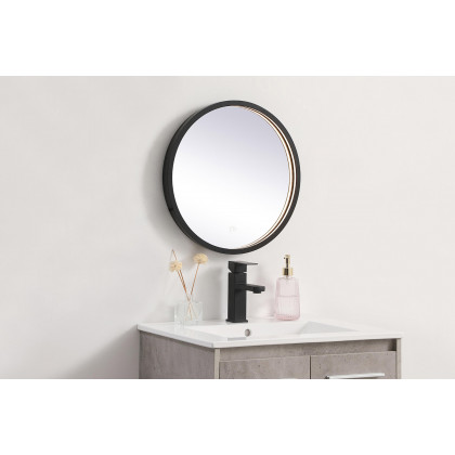Elegant Wall Mirror - Black, L 18" (MRE6018BK)