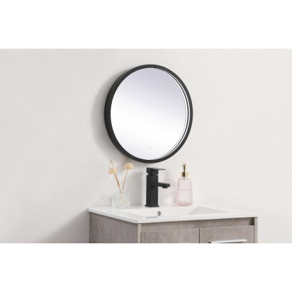 Elegant Wall Mirror - Black, L 18" (MRE6018BK)