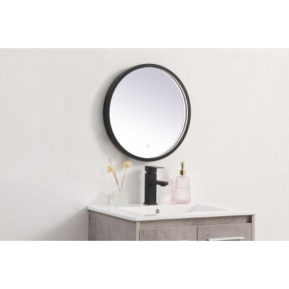 Elegant Wall Mirror - Black, L 18" (MRE6018BK)