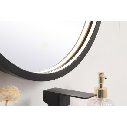 Elegant Wall Mirror - Black, L 18" (MRE6018BK)