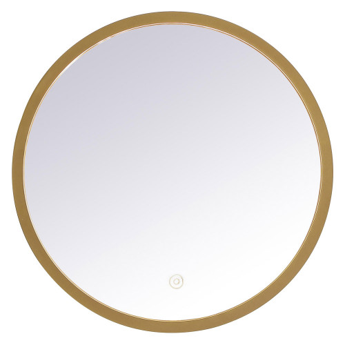 Elegant Wall Mirror - Brass, L 18" (MRE6018BR)