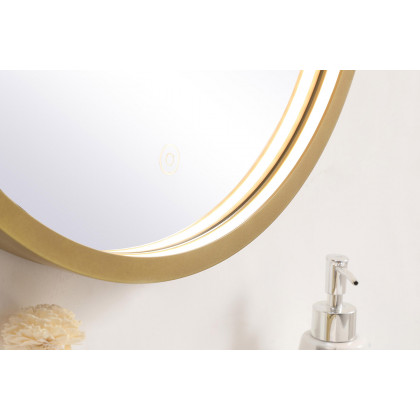 Elegant Wall Mirror - Brass, L 18" (MRE6018BR)