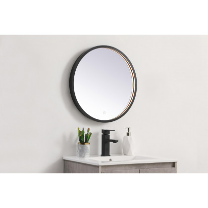 Elegant Wall Mirror - Black, L 21" (MRE6021BK)