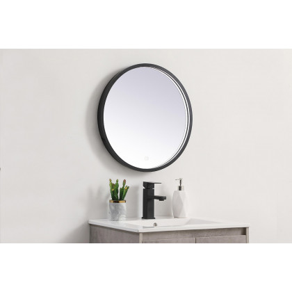 Elegant Wall Mirror - Black, L 21" (MRE6021BK)