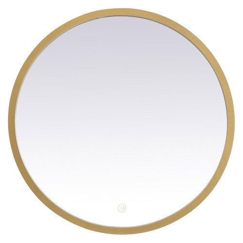 Elegant Wall Mirror - Brass, L 21" (MRE6021BR)