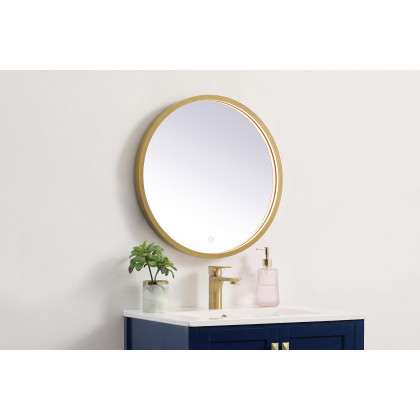 Elegant Wall Mirror - Brass, L 21" (MRE6021BR)
