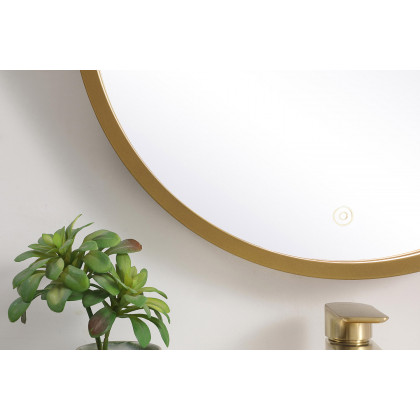 Elegant Wall Mirror - Brass, L 21" (MRE6021BR)