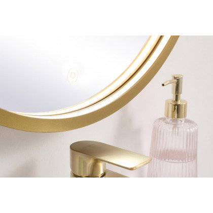 Elegant Wall Mirror - Brass, L 21" (MRE6021BR)