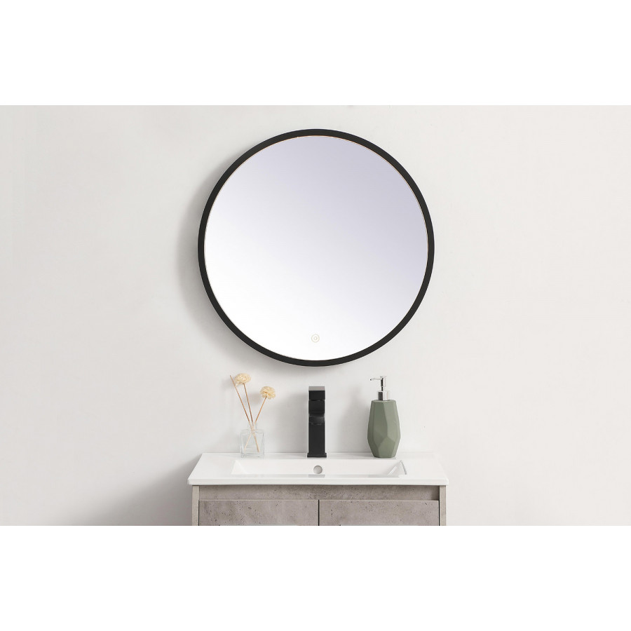Elegant Wall Mirror - Black, L 24" (MRE6024BK)