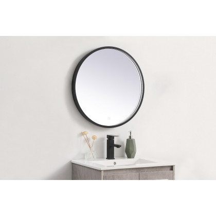 Elegant Wall Mirror - Black, L 24" (MRE6024BK)