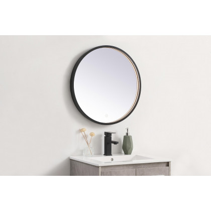 Elegant Wall Mirror - Black, L 24" (MRE6024BK)