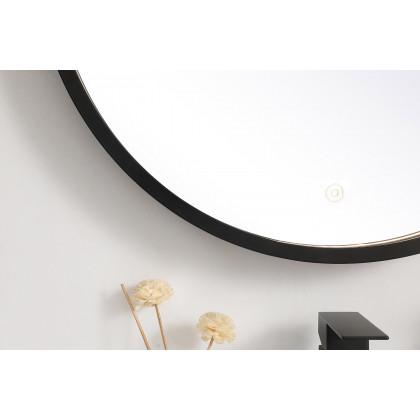 Elegant Wall Mirror - Black, L 24" (MRE6024BK)