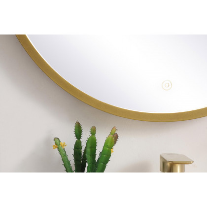 Elegant Wall Mirror - Brass, L 24" (MRE6024BR)