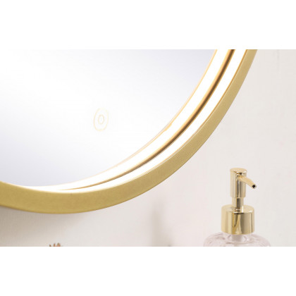 Elegant Wall Mirror - Brass, L 24" (MRE6024BR)