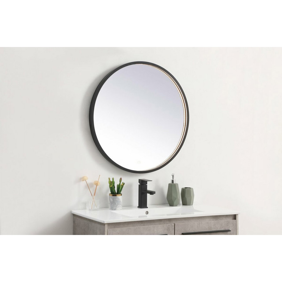Elegant Wall Mirror - Black, L 28" (MRE6028BK)