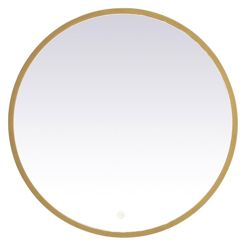 Elegant Wall Mirror - Brass, L 28" (MRE6028BR)