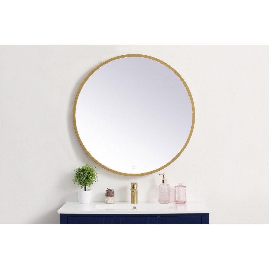 Elegant Wall Mirror - Brass, L 32" (MRE6032BR)