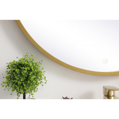 Elegant Wall Mirror - Brass, L 32" (MRE6032BR)
