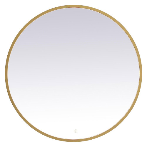 Elegant Wall Mirror - Brass, L 36" (MRE6036BR)