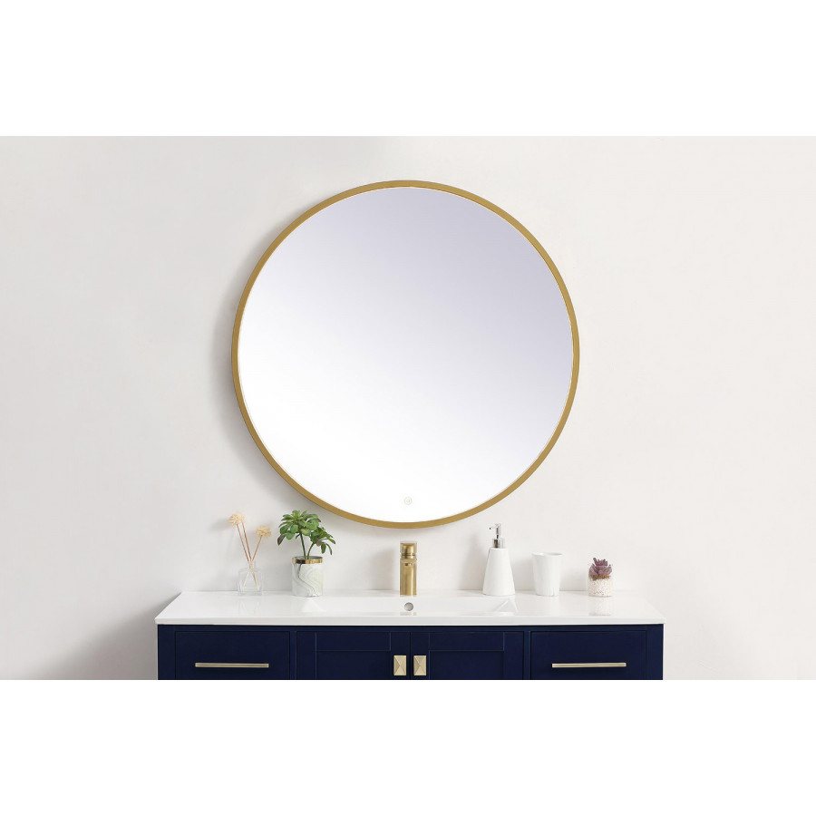 Elegant Wall Mirror - Brass, L 36" (MRE6036BR)