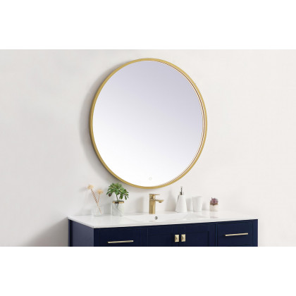 Elegant Wall Mirror - Brass, L 36" (MRE6036BR)