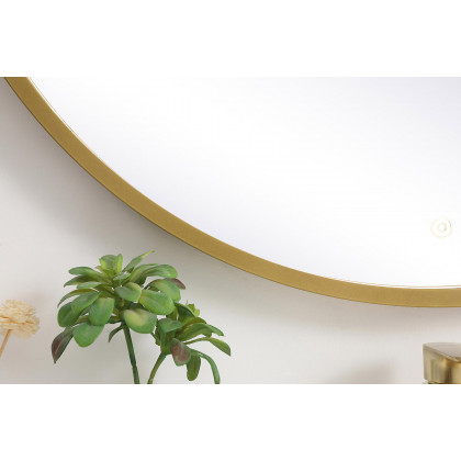 Elegant Wall Mirror - Brass, L 36" (MRE6036BR)