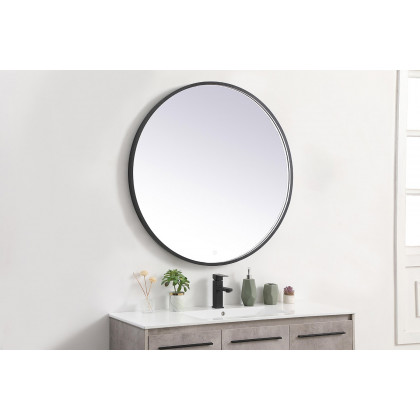 Elegant Wall Mirror - Black, L 39" (MRE6039BK)