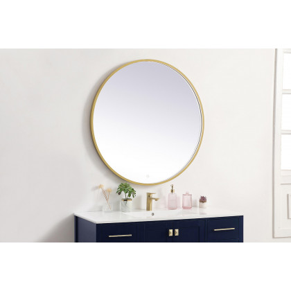 Elegant Wall Mirror - Brass, L 39" (MRE6039BR)