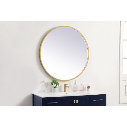 Elegant Wall Mirror - Brass, L 39" (MRE6039BR)