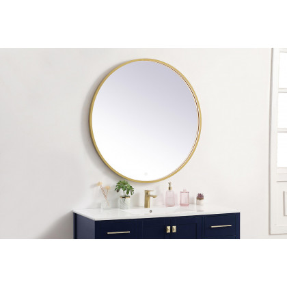 Elegant Wall Mirror - Brass, L 39" (MRE6039BR)