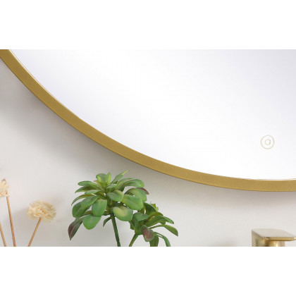 Elegant Wall Mirror - Brass, L 39" (MRE6039BR)
