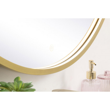 Elegant Wall Mirror - Brass, L 39" (MRE6039BR)