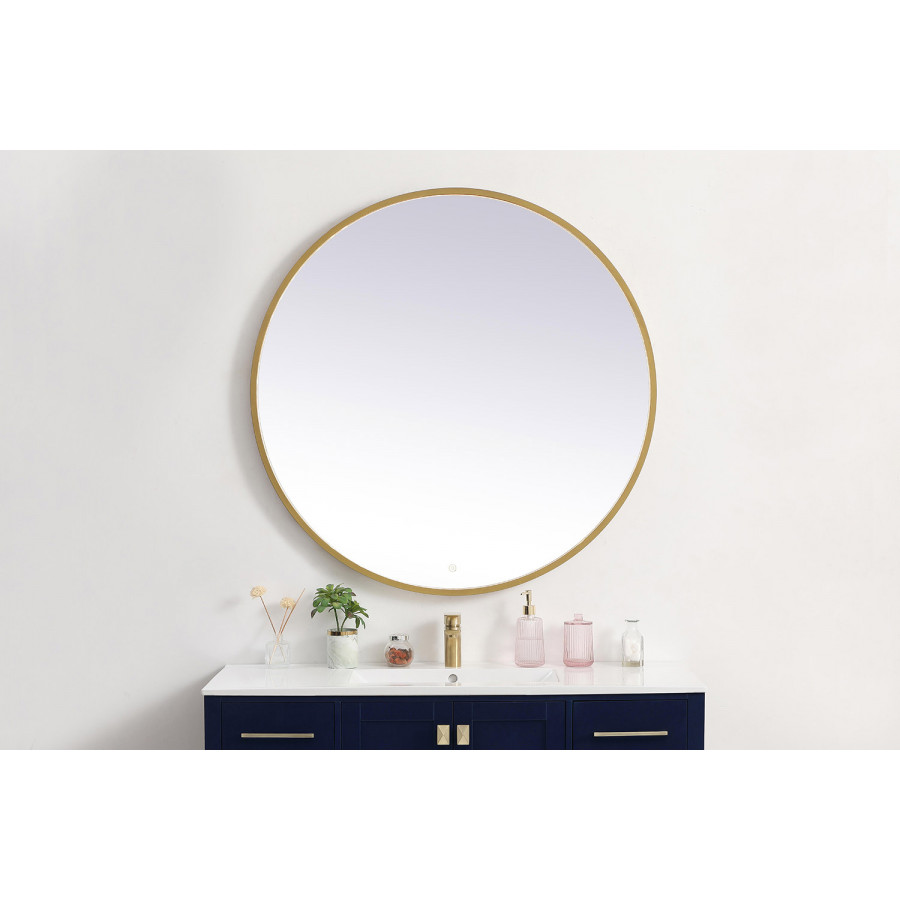 Elegant Wall Mirror - Brass, L 42" (MRE6042BR)