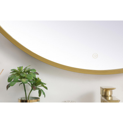 Elegant Wall Mirror - Brass, L 42" (MRE6042BR)