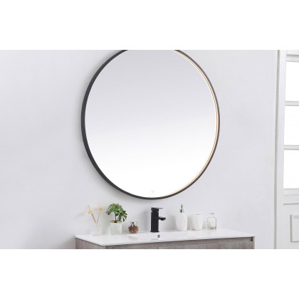 Elegant Wall Mirror - Black, L 45" (MRE6045BK)