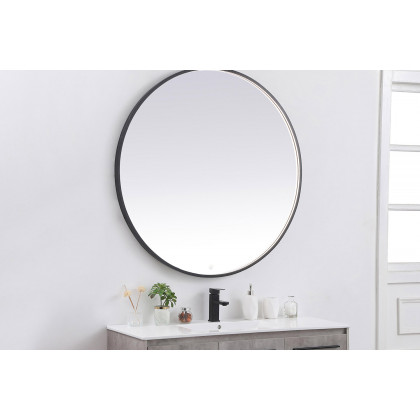 Elegant Wall Mirror - Black, L 45" (MRE6045BK)