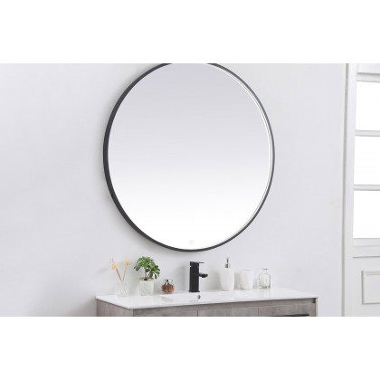 Elegant Wall Mirror - Black, L 45" (MRE6045BK)