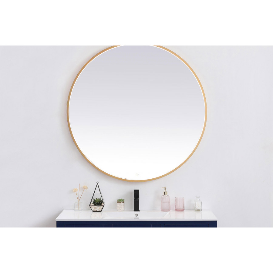 Elegant Wall Mirror - Brass, L 45" (MRE6045BR)