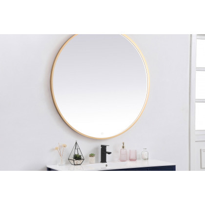 Elegant Wall Mirror - Brass, L 45" (MRE6045BR)