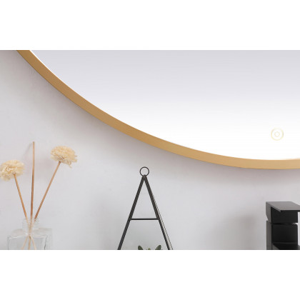 Elegant Wall Mirror - Brass, L 45" (MRE6045BR)