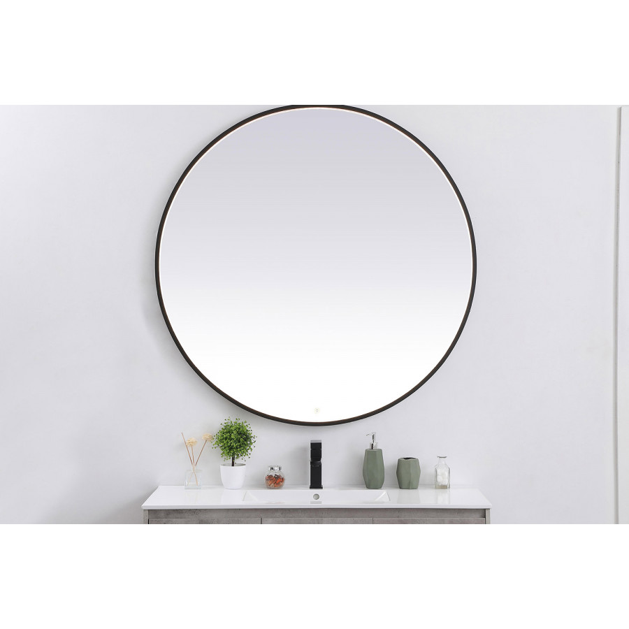 Elegant Wall Mirror - Black, L 48" (MRE6048BK)