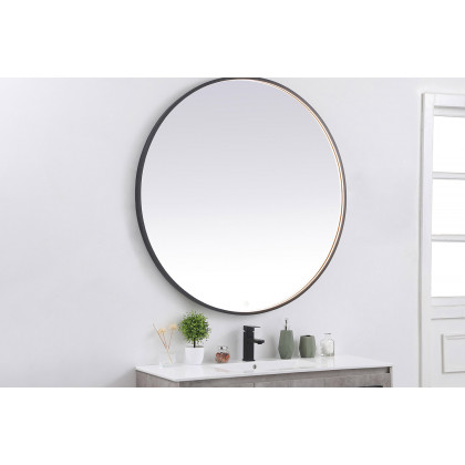 Elegant Wall Mirror - Black, L 48" (MRE6048BK)