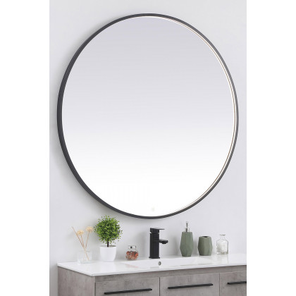 Elegant Wall Mirror - Black, L 48" (MRE6048BK)