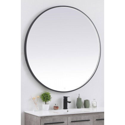 Elegant Wall Mirror - Black, L 48" (MRE6048BK)
