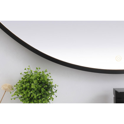 Elegant Wall Mirror - Black, L 48" (MRE6048BK)