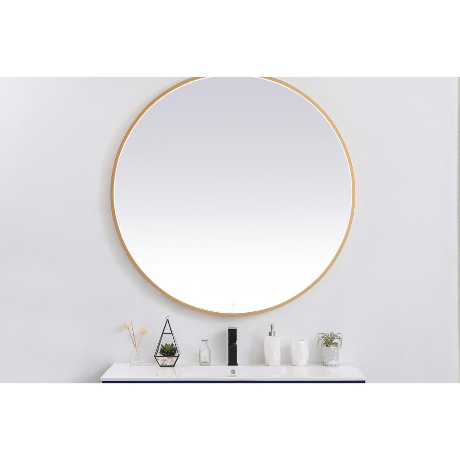 Elegant Wall Mirror - Brass, L 48" (MRE6048BR)