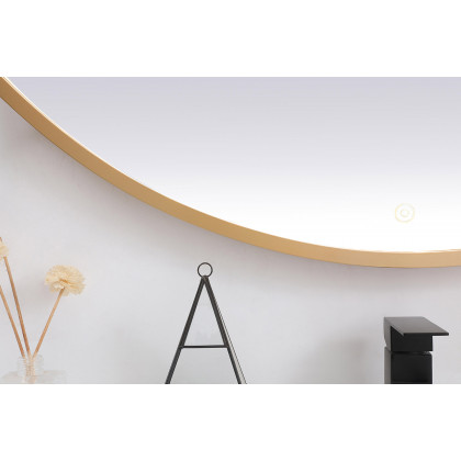 Elegant Wall Mirror - Brass, L 48" (MRE6048BR)