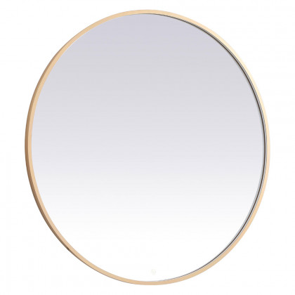 Elegant Wall Mirror - Brass, L 48" (MRE6048BR)